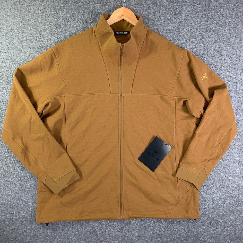 Arcteryx Jacket Men 2XL Brown Full Zip Rethel Jacket Hiking Outdoor NEW